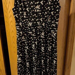 Jessica Howard Size 6 Dress Black with white polka dots